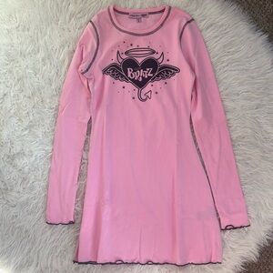 NWT Dolls Kill x Bratz Pink Chic Chat Lounge Mini Dress